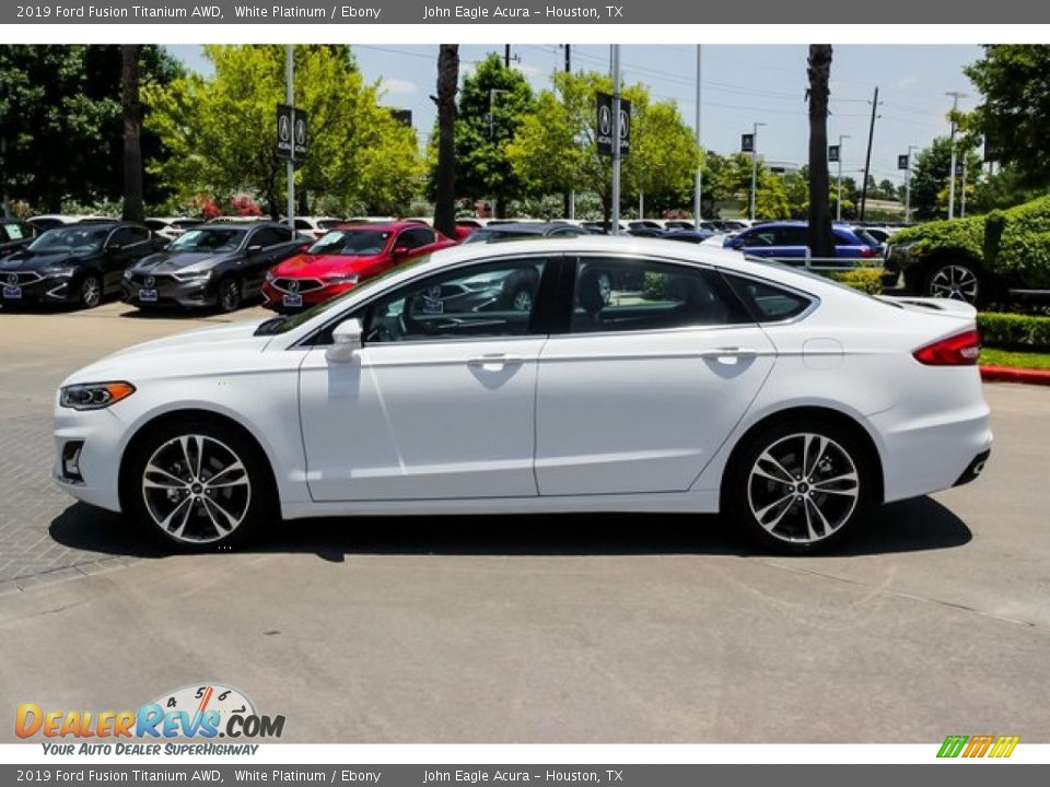 2019 Ford Fusion Titanium AWD White Platinum / Ebony Photo #4