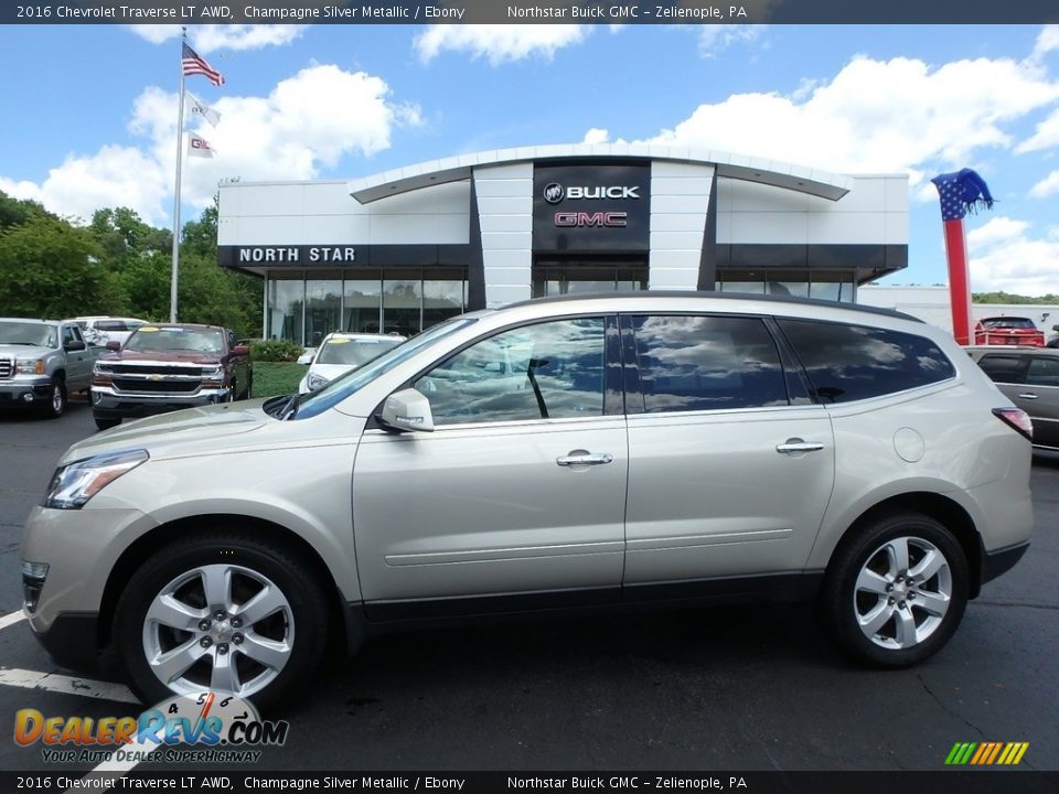 2016 Chevrolet Traverse LT AWD Champagne Silver Metallic / Ebony Photo #1