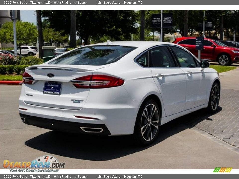 2019 Ford Fusion Titanium AWD White Platinum / Ebony Photo #7