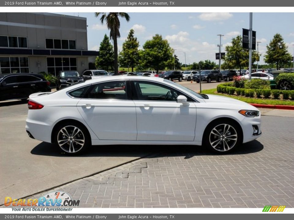 2019 Ford Fusion Titanium AWD White Platinum / Ebony Photo #8