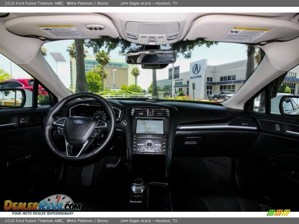 2019 Ford Fusion Titanium AWD White Platinum / Ebony Photo #9