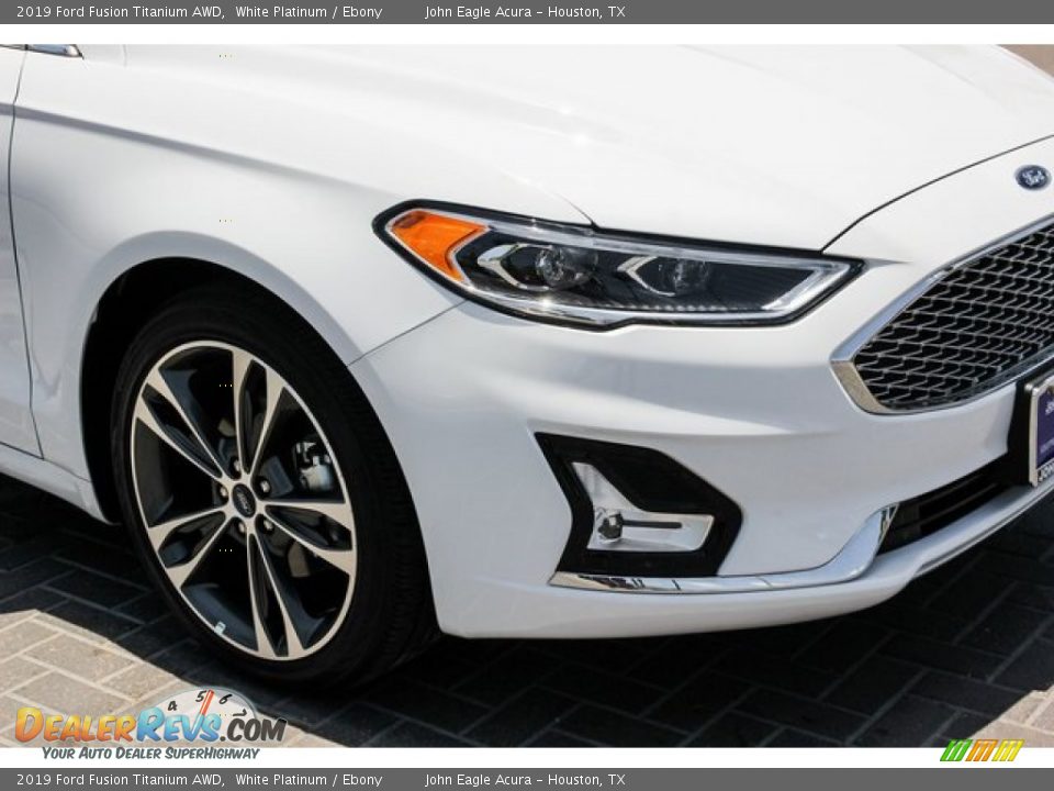 2019 Ford Fusion Titanium AWD White Platinum / Ebony Photo #12