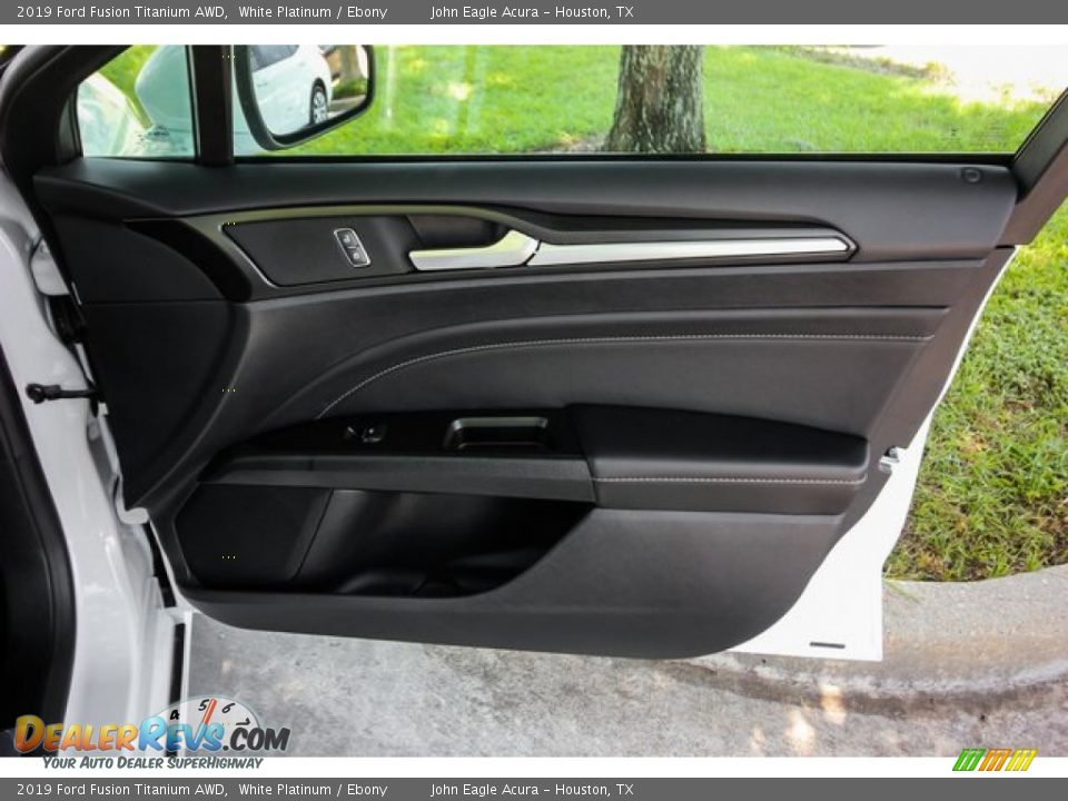 2019 Ford Fusion Titanium AWD White Platinum / Ebony Photo #25