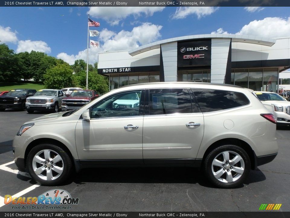 2016 Chevrolet Traverse LT AWD Champagne Silver Metallic / Ebony Photo #13