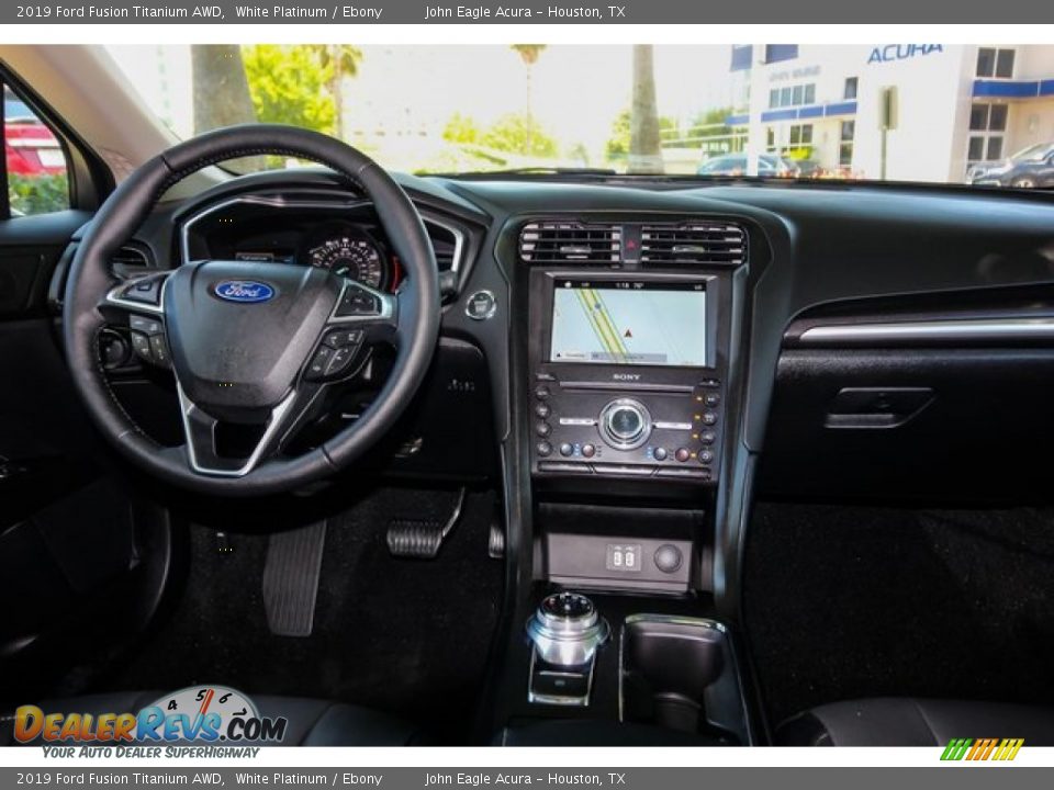 2019 Ford Fusion Titanium AWD White Platinum / Ebony Photo #28