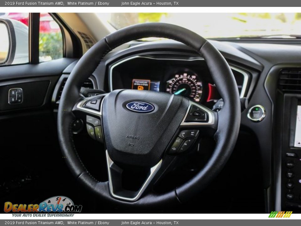 2019 Ford Fusion Titanium AWD White Platinum / Ebony Photo #31