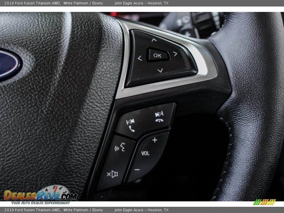 2019 Ford Fusion Titanium AWD White Platinum / Ebony Photo #36