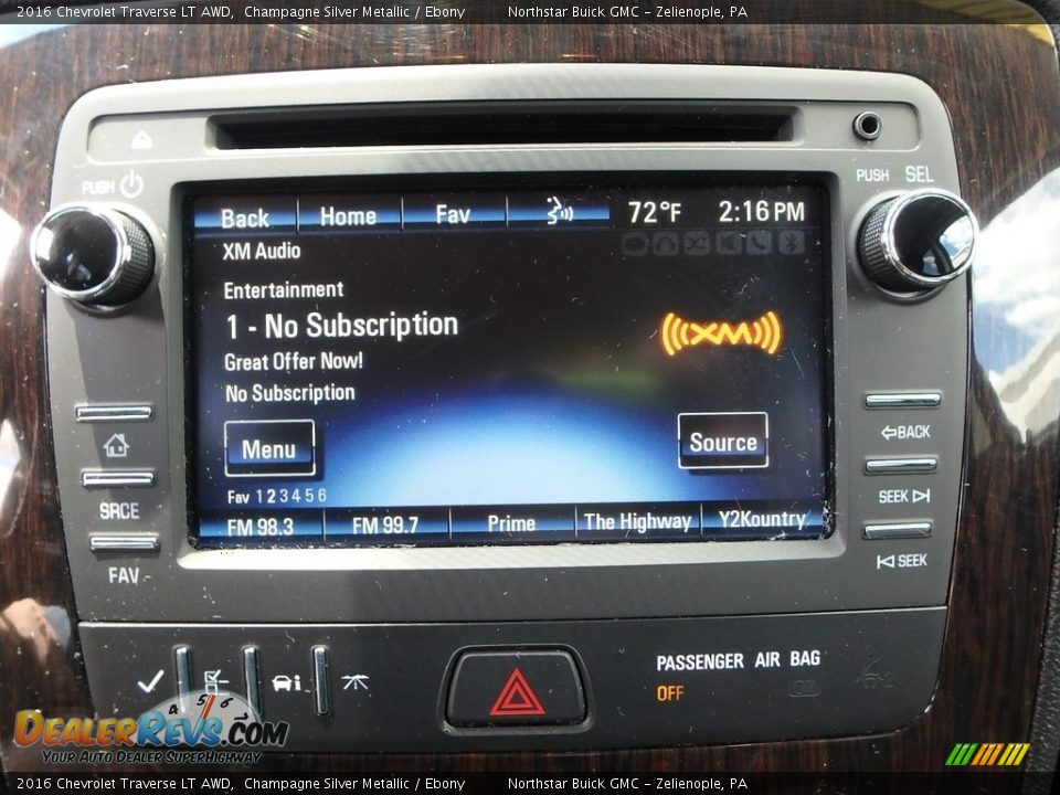 2016 Chevrolet Traverse LT AWD Champagne Silver Metallic / Ebony Photo #27