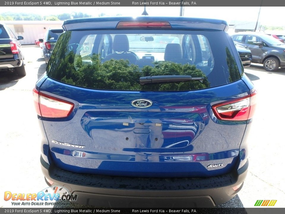 2019 Ford EcoSport S 4WD Lightning Blue Metallic / Medium Stone Photo #4