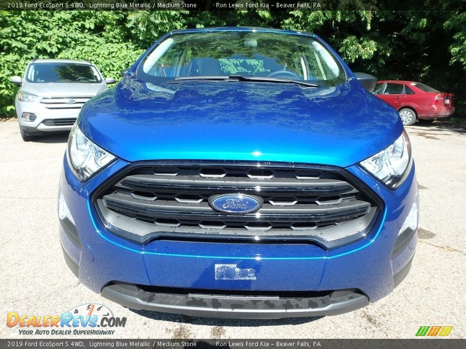2019 Ford EcoSport S 4WD Lightning Blue Metallic / Medium Stone Photo #8