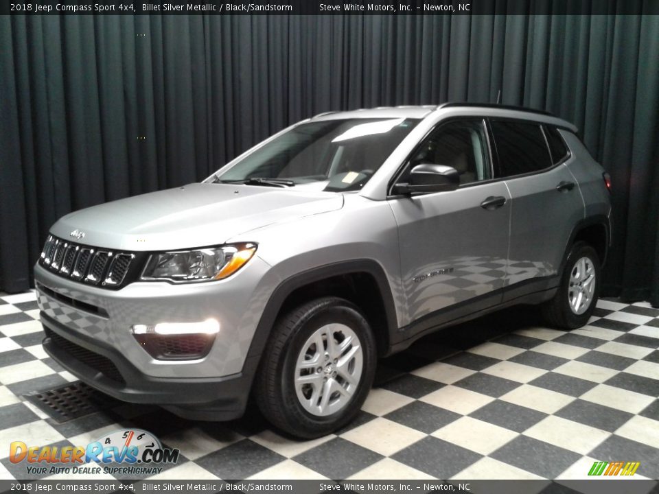 2018 Jeep Compass Sport 4x4 Billet Silver Metallic / Black/Sandstorm Photo #2