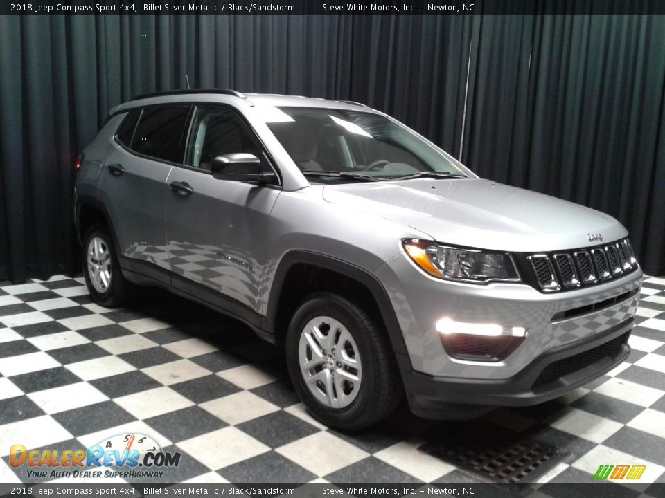 2018 Jeep Compass Sport 4x4 Billet Silver Metallic / Black/Sandstorm Photo #4