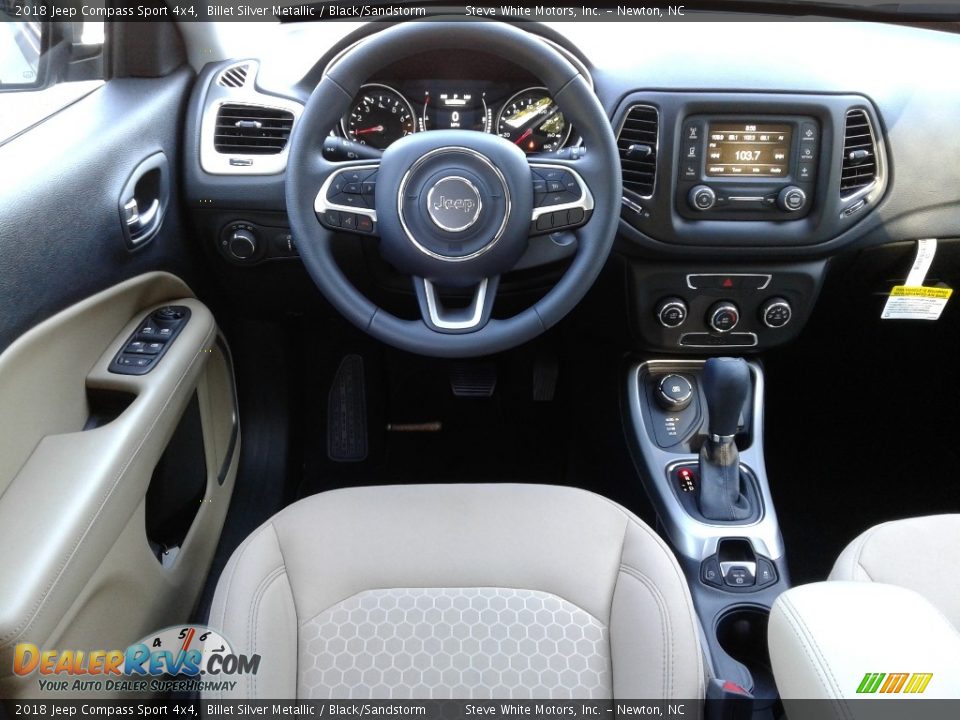 2018 Jeep Compass Sport 4x4 Billet Silver Metallic / Black/Sandstorm Photo #25