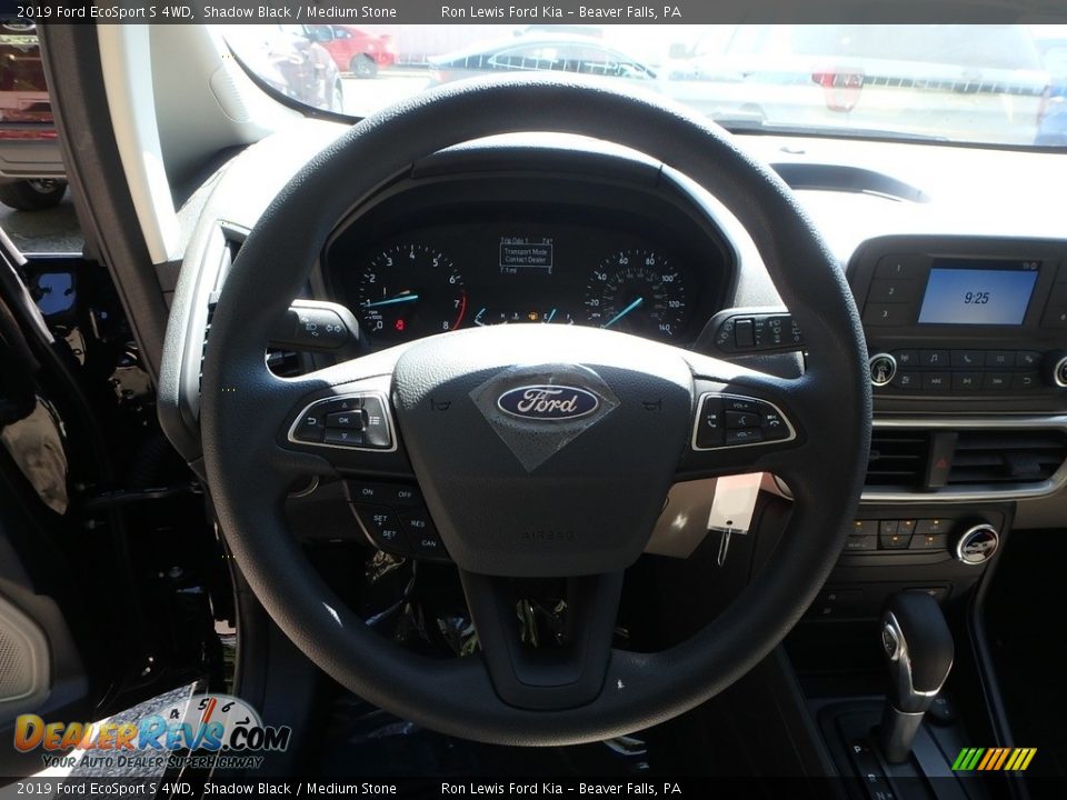2019 Ford EcoSport S 4WD Shadow Black / Medium Stone Photo #16