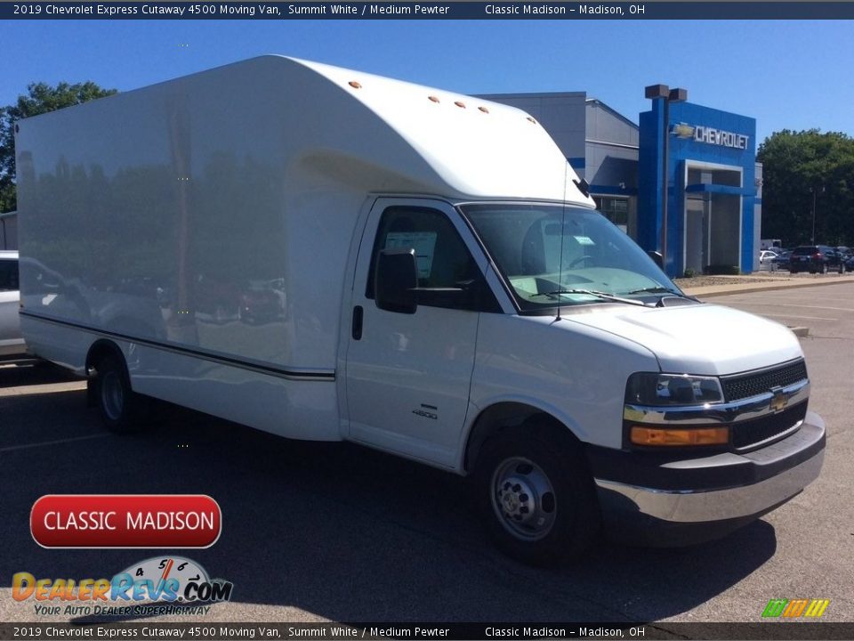 2019 Chevrolet Express Cutaway 4500 Moving Van Summit White / Medium Pewter Photo #1