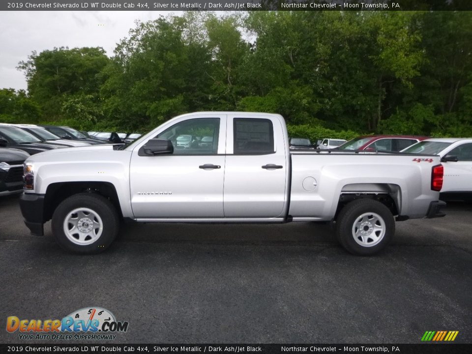 Silver Ice Metallic 2019 Chevrolet Silverado LD WT Double Cab 4x4 Photo #3