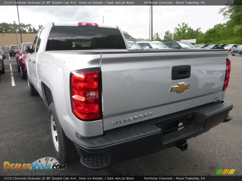 2019 Chevrolet Silverado LD WT Double Cab 4x4 Silver Ice Metallic / Dark Ash/Jet Black Photo #4