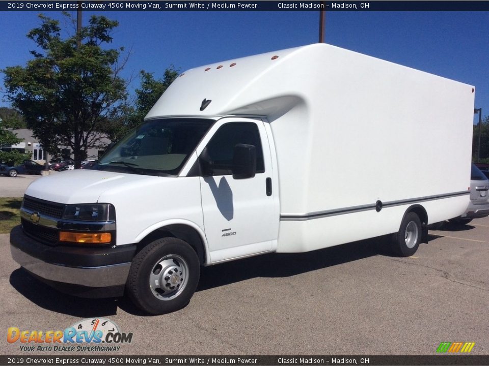 2019 Chevrolet Express Cutaway 4500 Moving Van Summit White / Medium Pewter Photo #3