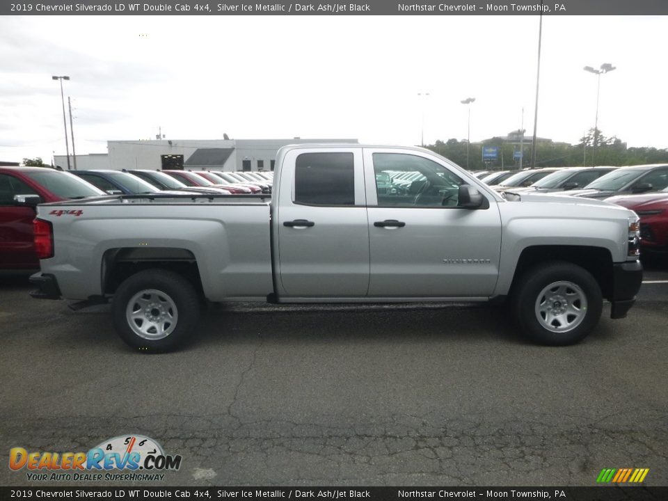 2019 Chevrolet Silverado LD WT Double Cab 4x4 Silver Ice Metallic / Dark Ash/Jet Black Photo #7