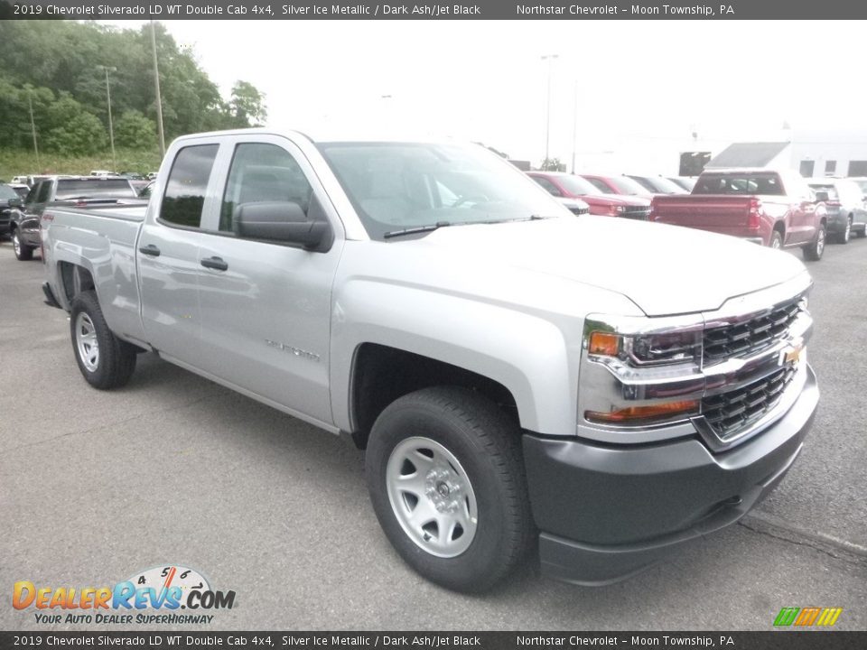 Silver Ice Metallic 2019 Chevrolet Silverado LD WT Double Cab 4x4 Photo #8