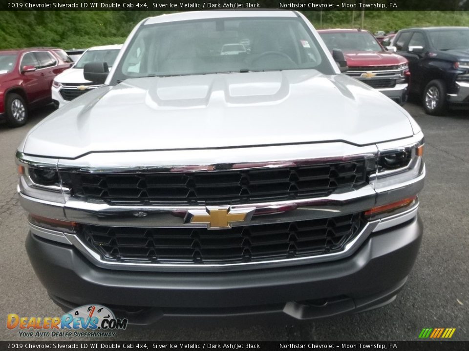 2019 Chevrolet Silverado LD WT Double Cab 4x4 Silver Ice Metallic / Dark Ash/Jet Black Photo #9