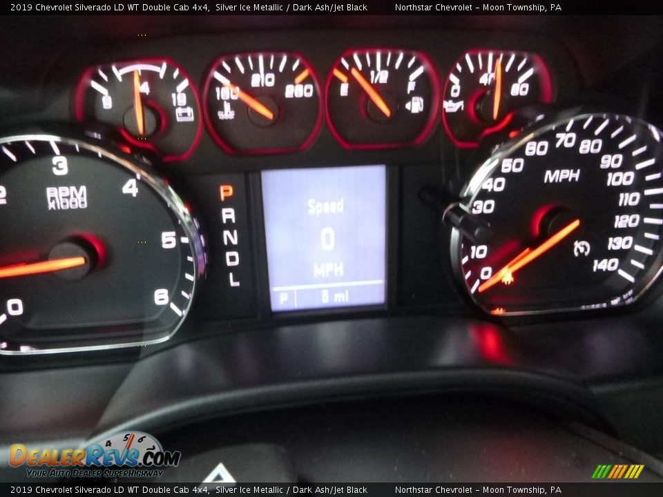 2019 Chevrolet Silverado LD WT Double Cab 4x4 Silver Ice Metallic / Dark Ash/Jet Black Photo #12