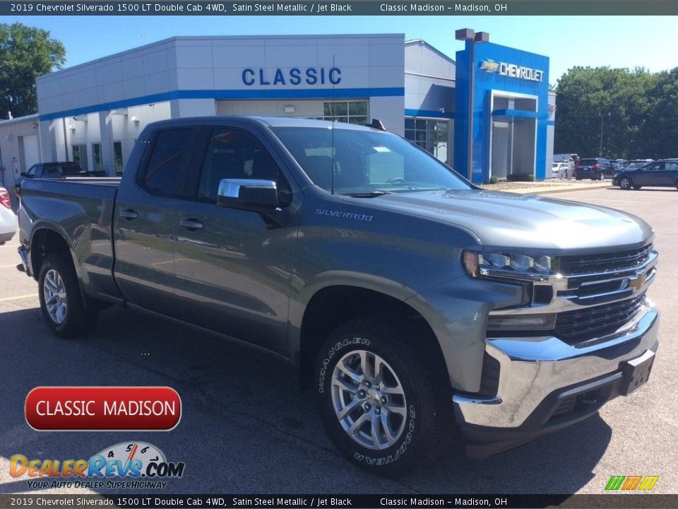 2019 Chevrolet Silverado 1500 LT Double Cab 4WD Satin Steel Metallic / Jet Black Photo #1