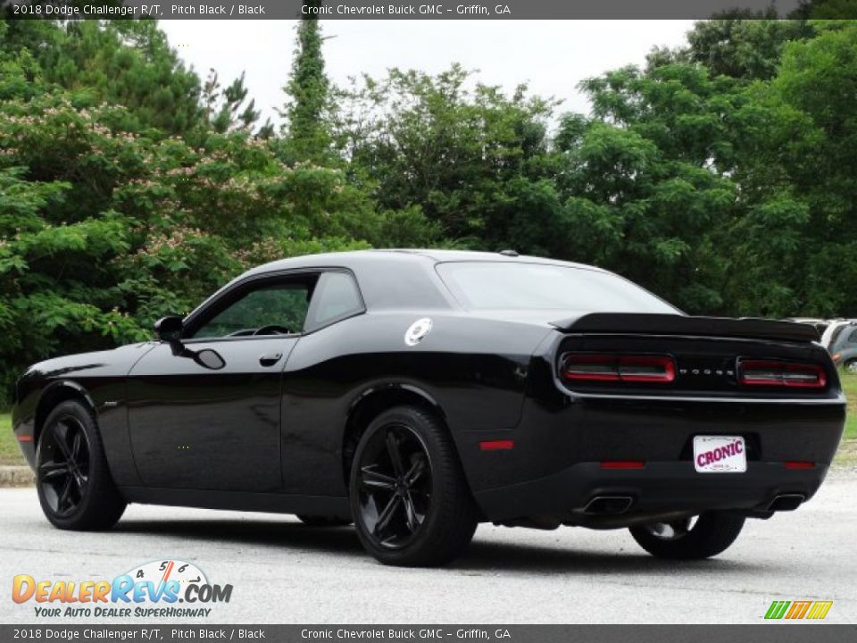 2018 Dodge Challenger R/T Pitch Black / Black Photo #6