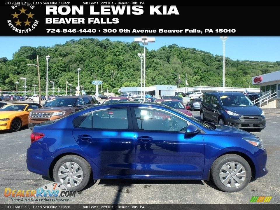2019 Kia Rio S Deep Sea Blue / Black Photo #1