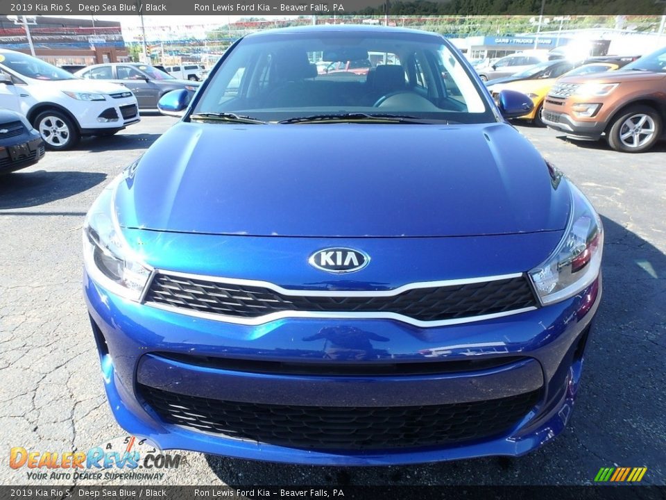 2019 Kia Rio S Deep Sea Blue / Black Photo #8