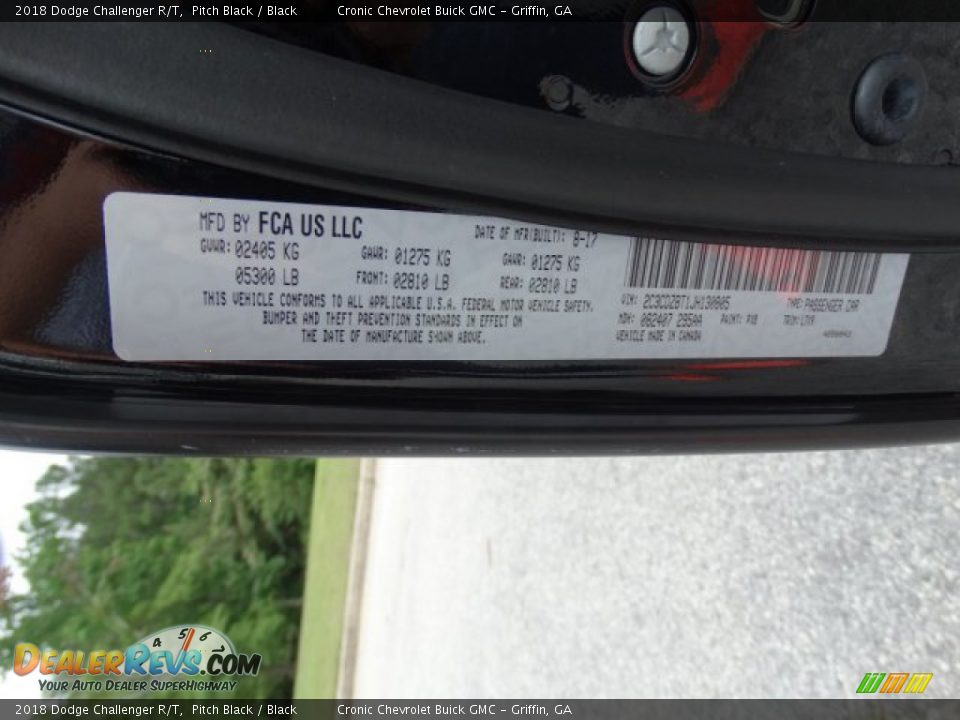 2018 Dodge Challenger R/T Pitch Black / Black Photo #28