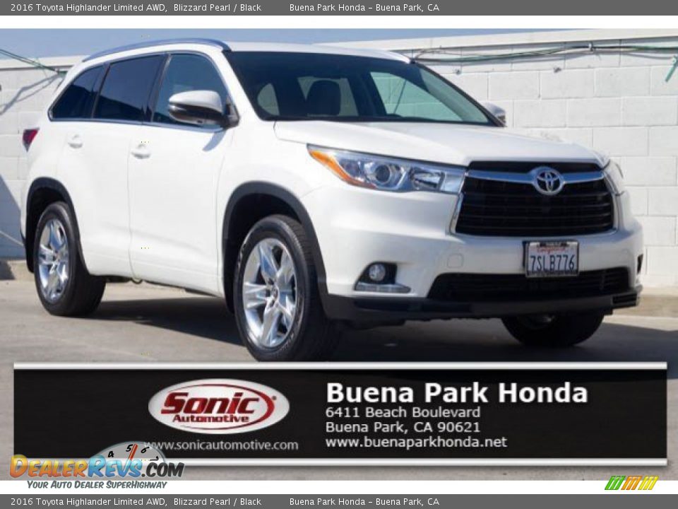 2016 Toyota Highlander Limited AWD Blizzard Pearl / Black Photo #1
