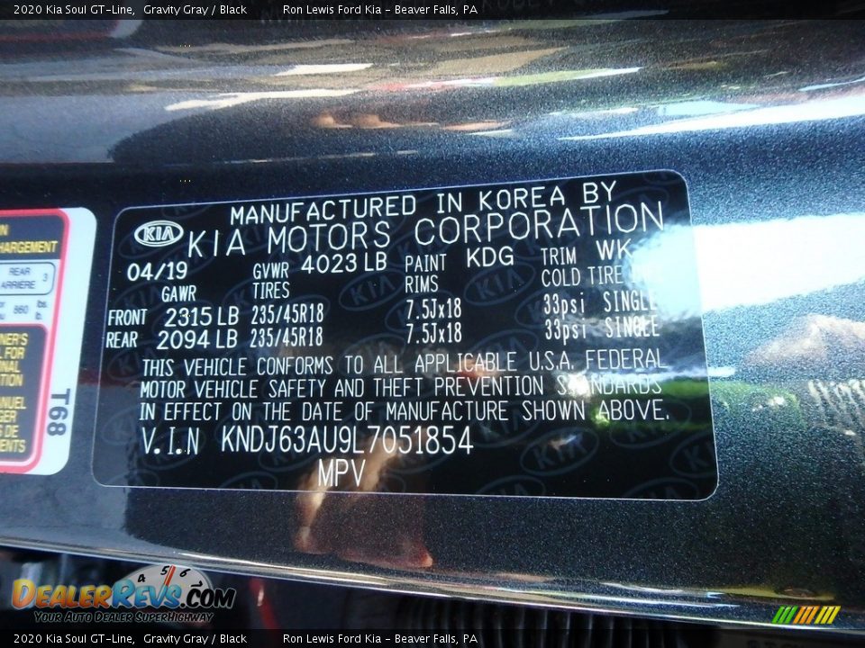 2020 Kia Soul GT-Line Gravity Gray / Black Photo #15