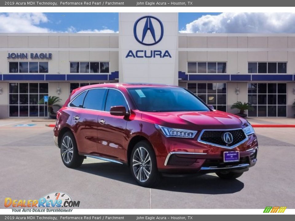 2019 Acura MDX Technology Performance Red Pearl / Parchment Photo #1