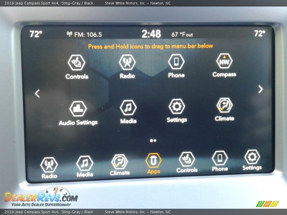 2019 Jeep Compass Sport 4x4 Sting-Gray / Black Photo #24