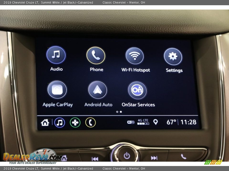 2019 Chevrolet Cruze LT Summit White / Jet Black/­Galvanized Photo #10