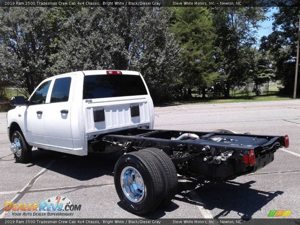 2019 Ram 3500 Tradesman Crew Cab 4x4 Chassis Bright White / Black/Diesel Gray Photo #8