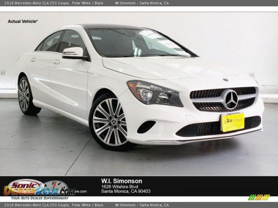 2019 Mercedes-Benz CLA 250 Coupe Polar White / Black Photo #1