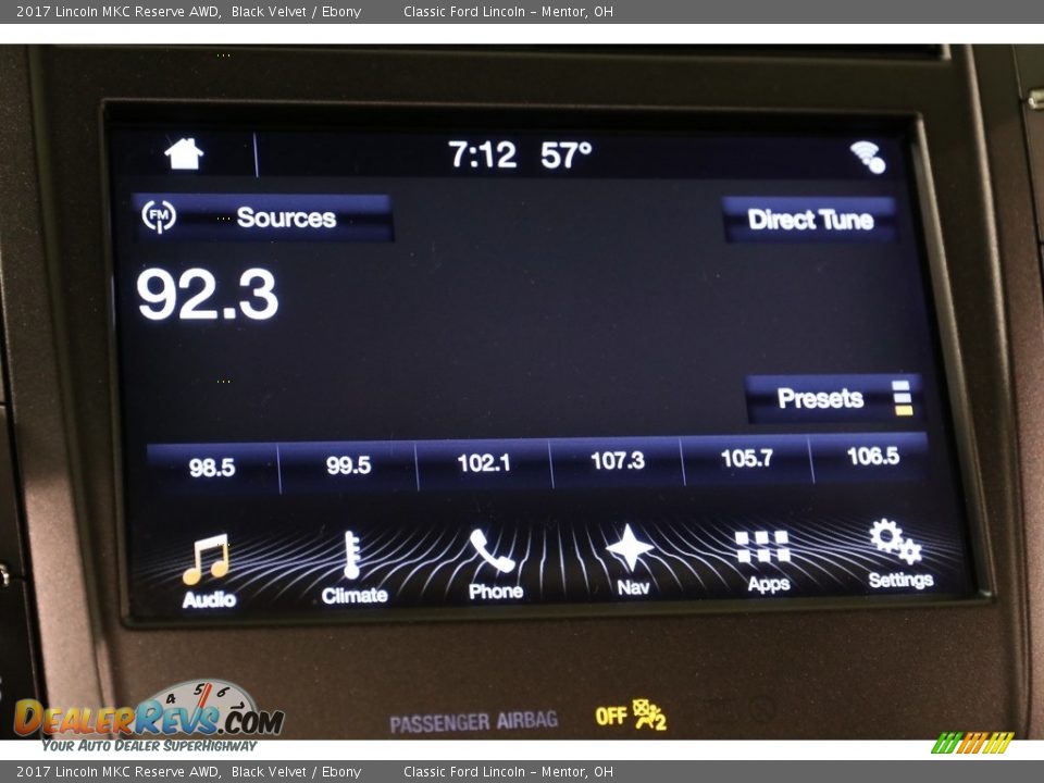 2017 Lincoln MKC Reserve AWD Black Velvet / Ebony Photo #10