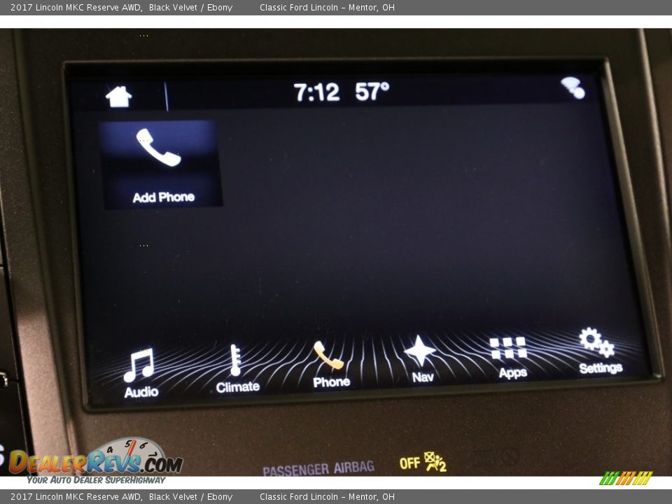 2017 Lincoln MKC Reserve AWD Black Velvet / Ebony Photo #12