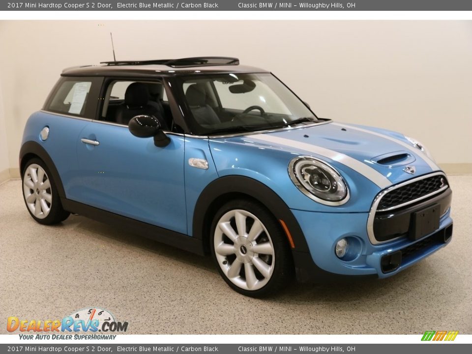2017 Mini Hardtop Cooper S 2 Door Electric Blue Metallic / Carbon Black Photo #1