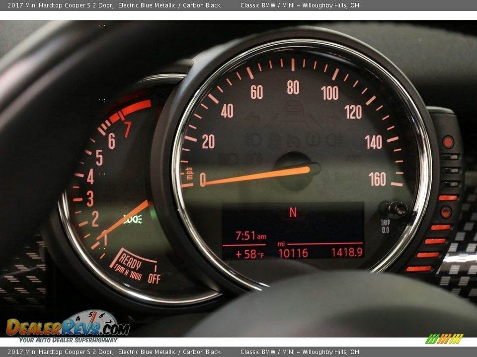 2017 Mini Hardtop Cooper S 2 Door Electric Blue Metallic / Carbon Black Photo #8