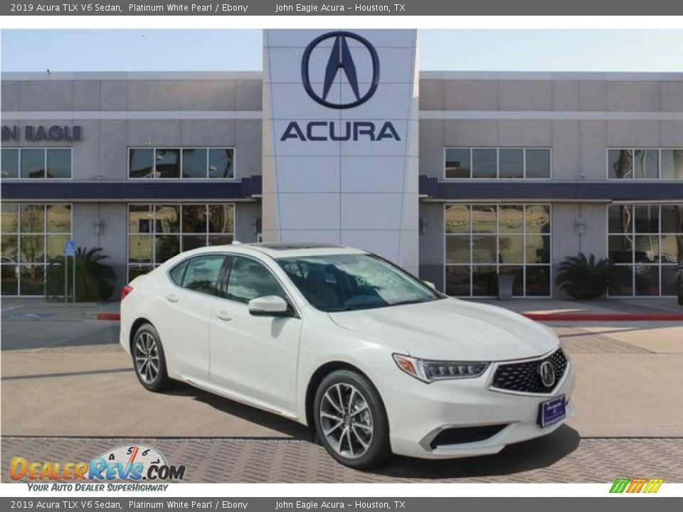 2019 Acura TLX V6 Sedan Platinum White Pearl / Ebony Photo #1