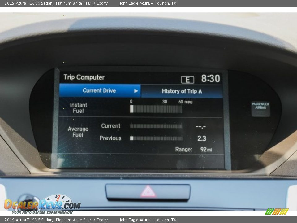 2019 Acura TLX V6 Sedan Platinum White Pearl / Ebony Photo #24