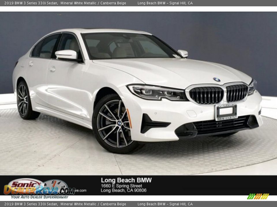2019 BMW 3 Series 330i Sedan Mineral White Metallic / Canberra Beige Photo #1