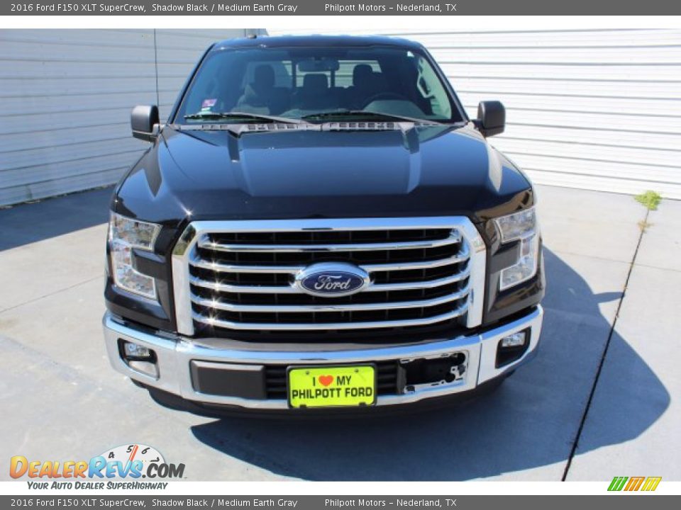 2016 Ford F150 XLT SuperCrew Shadow Black / Medium Earth Gray Photo #3