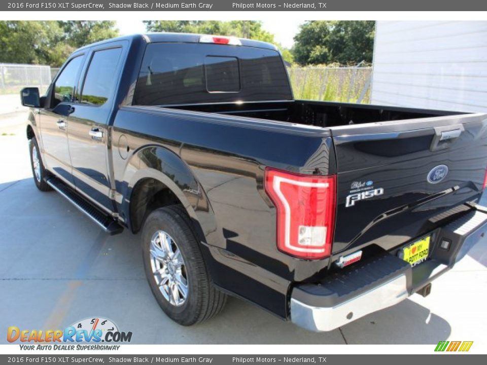 2016 Ford F150 XLT SuperCrew Shadow Black / Medium Earth Gray Photo #6