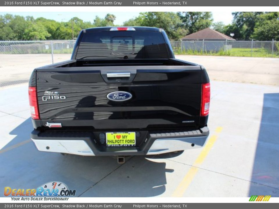 2016 Ford F150 XLT SuperCrew Shadow Black / Medium Earth Gray Photo #7