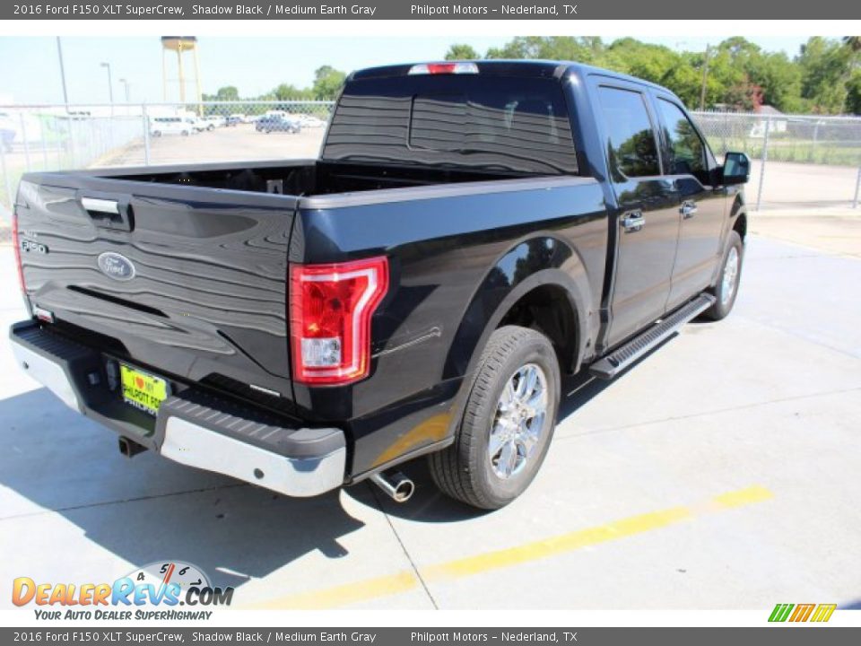 2016 Ford F150 XLT SuperCrew Shadow Black / Medium Earth Gray Photo #8