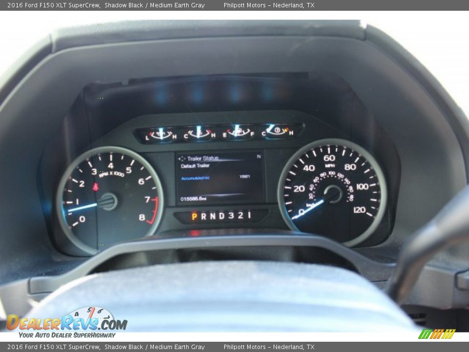 2016 Ford F150 XLT SuperCrew Shadow Black / Medium Earth Gray Photo #13